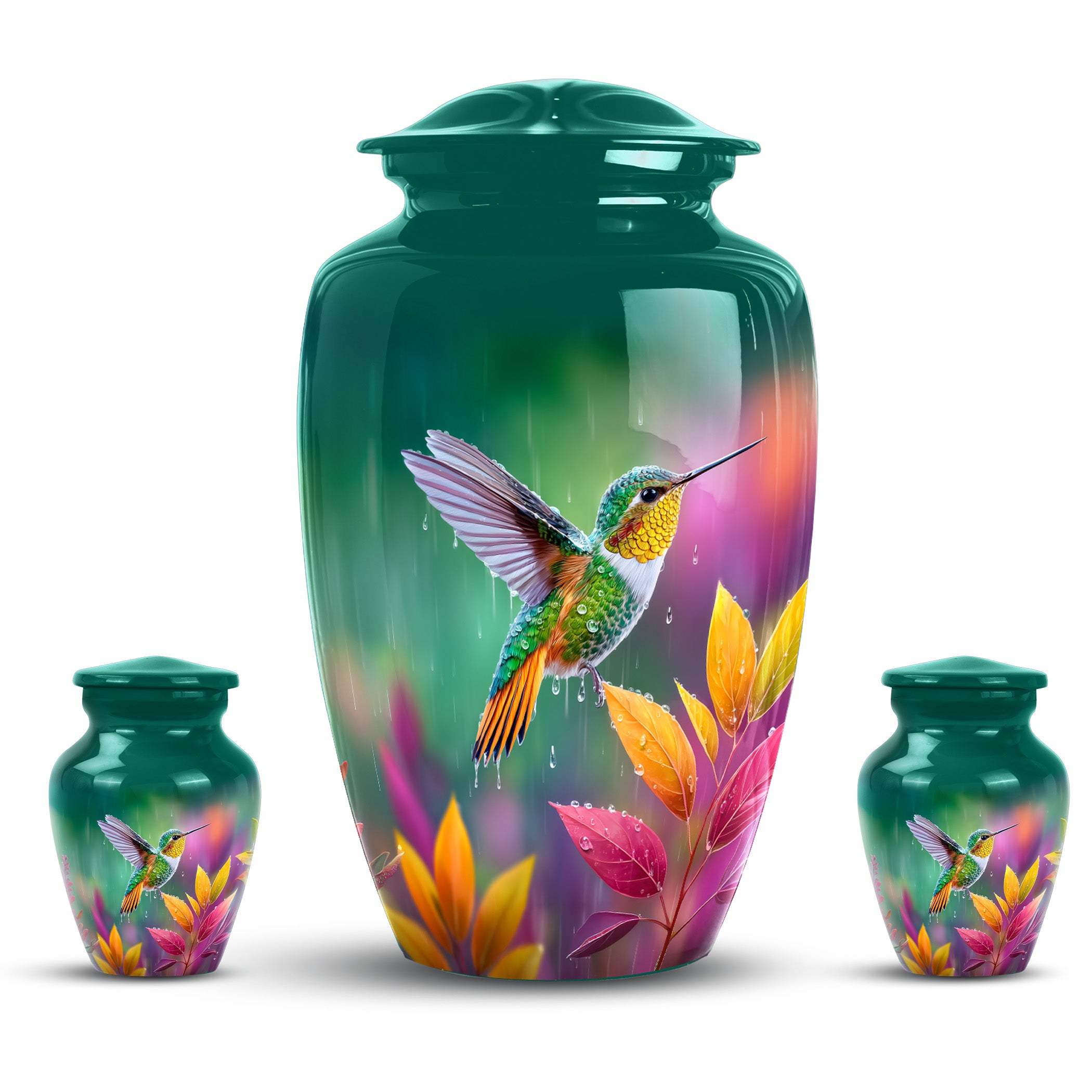 10 inch urn with 2 matching keepsakes