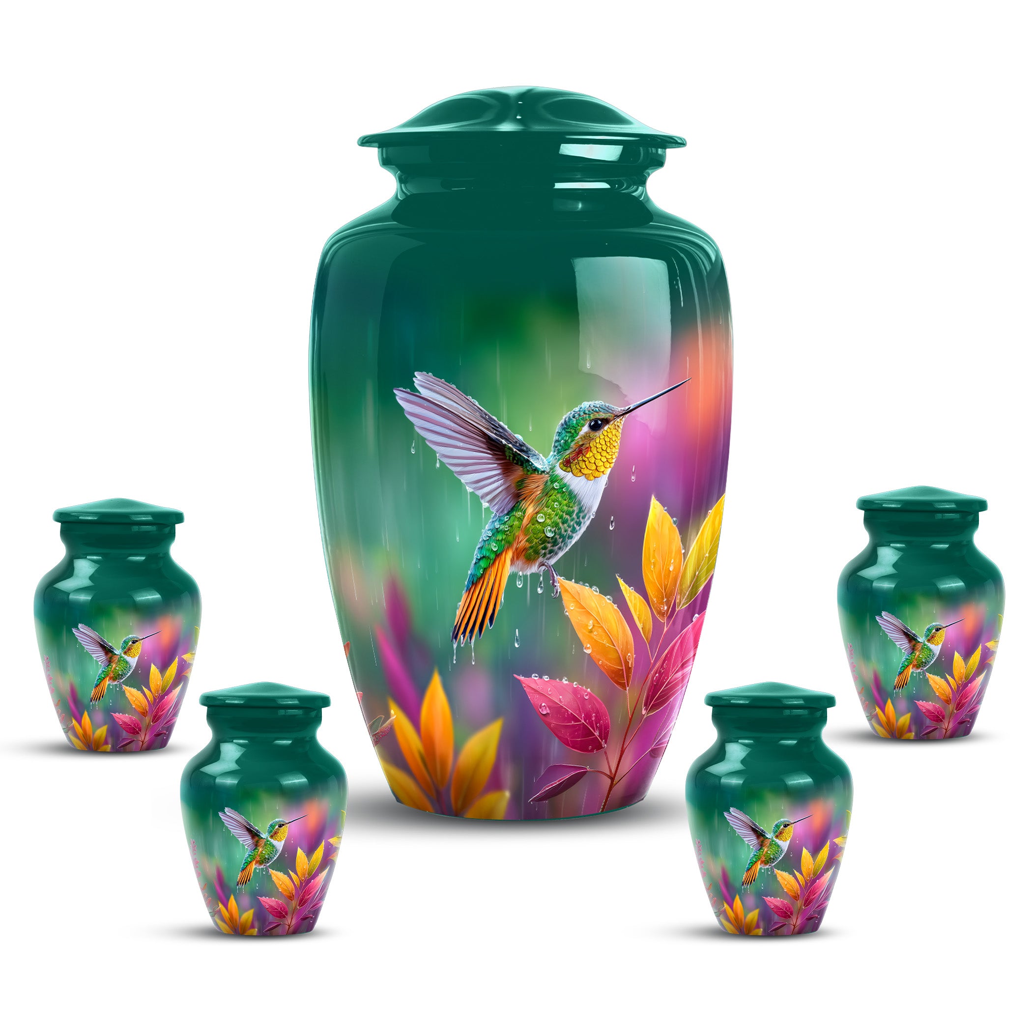 10 inch urn with 4 matching keepsakes