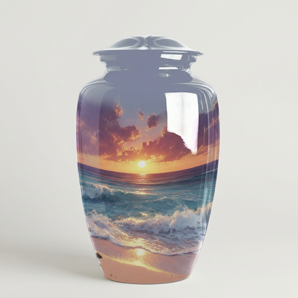 Vibrant Beach Ocean Sunset
