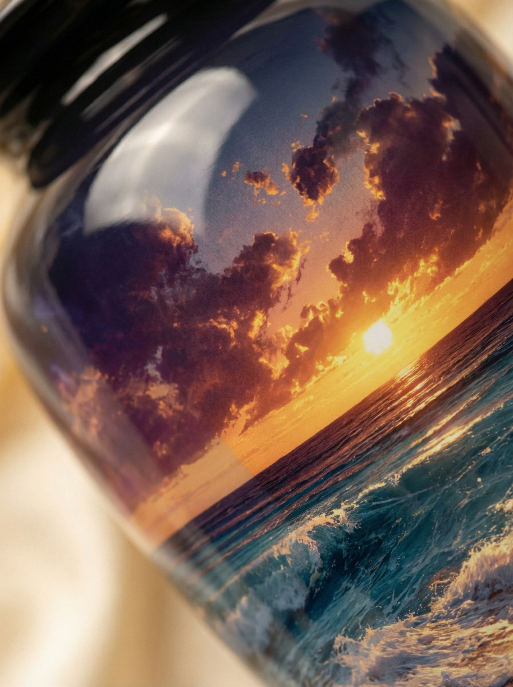 Vibrant Beach Ocean Sunset