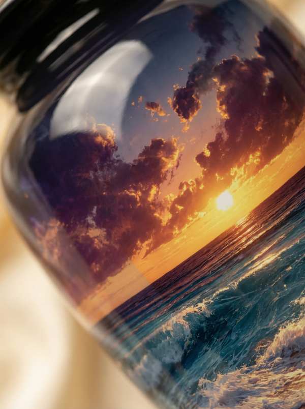 Vibrant Beach Ocean Sunset