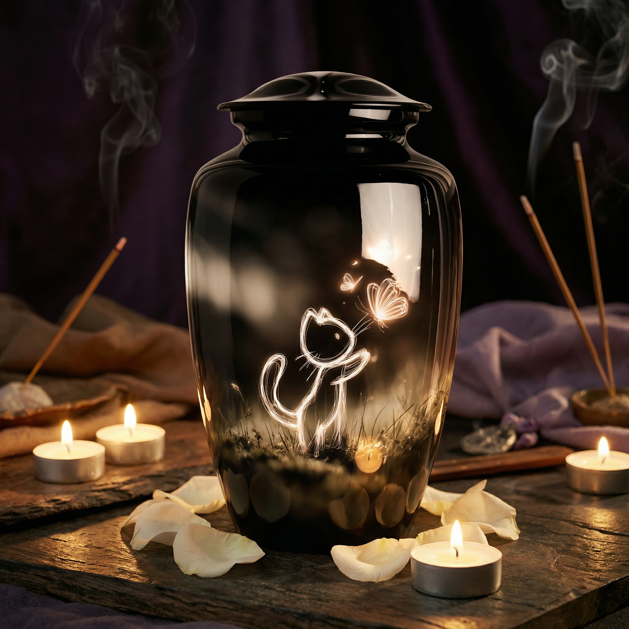 Cat Memorial Urn