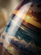 Vibrant Beach Ocean Sunset
